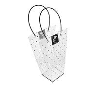 Cabilock Transparent Flower Packaging Bag with Handle PVC Floral Wrapping Bags for Bouquets for Roses Tulips and More for Valentine Day and Special Occasions