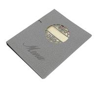 Cabilock Transparent PU Menu Cover Binder for Restaurants Bars Hotels Lightweight Portable Oil Recipe Protector Removable Handwritten Menu Book Holder