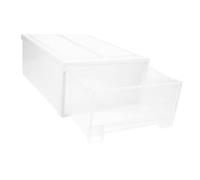 Cabilock Transparent Stackable Shoe Storage Box Organizer Plastic Multi Use Drawer Container for Shoes Clothes and Home Storage Space Saving for Bedroom and Dorm