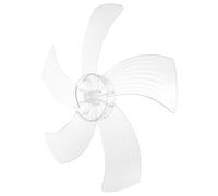 Cabilock Transparent White Plastic Fan Blade Replacement Thickened Floor Fan Blades for Pedestal Table Easy to Install and Clean Quiet Operation for Home and Office Use