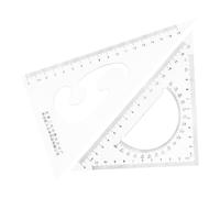 Cabilock Triangle Ruler Set High Precision Triangular Drawing Rulers 2pcs for Students and Engineers with Right Angle and Protractor, for Modeling and Design Projects