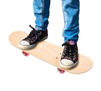 Cabilock Trick Skateboard Solid Wood Blank Deck for Beginners Outdoor Sports with DIY Graffiti Design Pressure-resistant Skateboard for Boys and Creative Play Random Color