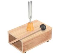 Cabilock Tuning Fork Set Steel and Wood Material for Physical Acoustic Experiments and Meditation Relaxation with Hammer for Sound Therapy and Yoga