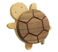 Cabilock Turtle Shape Wooden Wall Mounted Clothes Hook Multi-Functional Drawer Handle Hat Rack for Bedroom Bathroom Closet Door with Easy Installation and Craftsmanship