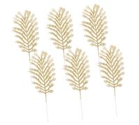 Cabilock Unique Christmas Tree Fillers Diy Artificial Picks Glitter Fern Leaves Gold Phoenix Tail for Christmas Decorations