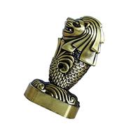 Cabilock Unique Merlion Figurine Metal Artwork for Fish Tank Home Decor Decorative Merlion Model
