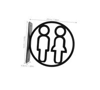 Cabilock Unisex Acrylic Toilet Sign Double-sided Door Mounted Restroom Indicator for Men and Women Black Bathroom Sign for Offices and Businesses Easy Installation and Clear Visibility