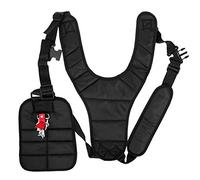 Cabilock Universal Adjustable Strimmer Double Breasted Shoulder Harness Strap Padded Belt for Brush Cutters Trimmer Gardden Pruner (Black)