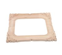 Cabilock Unpainted Rustic Carved Wood Picture Frame Natural Solid Wood Ornate Photo Frame with French Vintage Style Paintable Wall Decor for Living Bedroom Hallway
