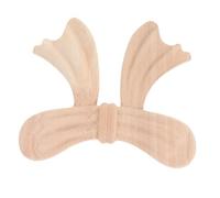 Cabilock Unpainted Solid Wood Carved Appliques Romantic Bow Onlays for Furniture and Wall Decor Handcrafted Relief Wooden Onlay Decorations for Cupboard Dresser Bedroom and Study Accent