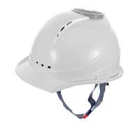 Cabilock USB Charging Construction Fan Safety Hat with V Shaped Air Conditioning Design for Summer Heat Protection at Outdoor Work Sites White Cooling Headgear
