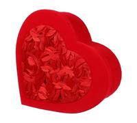 Cabilock Valentine's Day Heart Shaped Gift Box in Red Paper Material, 9.04x8.25x3.54in Size, Elegant and Secure Storage Solution for Chocolates, Candy, and Presents