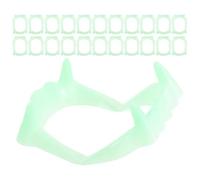 Cabilock Vampire Fangs Realistic Design Glow the Dark Teeth Light Green Plastic 60pcs with Instant Transformation and Comfortable Wear for Halloween Parties and Birthday Games