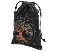 Cabilock Velvet Drawstring Bag 13x18cm Black Small Bags Reusable Simple Design Smooth Lines for Carrying Pendants and Keeping Small Things Tidy