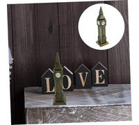 Cabilock Vintage Alloy Big Model London Clock Tower Sculpture Handmade Architectural Prop for Home Office Party Decor Classic British Landmark Ornament with Corrosion-resistant Smooth