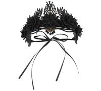 Cabilock Vintage Baroque Flower Crown Headband with Intricate Gothic Details for Halloween Carnival Costume Elegant Festival Headdress for Model Shows Christmas Party Masquerade and Themed