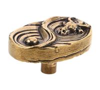 Cabilock Vintage Brass Bull Head Drawer Pulls with Screws Classic Chinese Aged Door Handles for Kitchen Cabinets Wardrobes Dressers Retro Bull Turns Fortune Design Easy Installation Copper