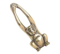Cabilock Vintage Brass Monkey Statue Miniature Gibbon Sculpture for Home Decor Office