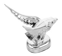 Cabilock Vintage Car Ornament Eagle Hood Decoration for Car Engine with Silver Plastic Material and Easy Installation Creative and Lifelike Vehicle Hood Ornament