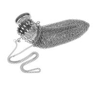 Cabilock Vintage Coin Holder British Coin Box Stainless Steel Mesh Retro Mesh Purse Twist Lid Closure for Collectors