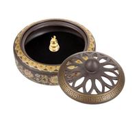 Cabilock Vintage Decorative Incense Burner Cone Incense Holder with Enamel Cloisonné Craftsmanship Antique Style Ceramic Desktop Burner Ornament for Home Fragrance and Interior Decoration