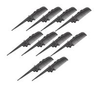 Cabilock Vintage Foldable Tail Comb 10pcs Set, Fine Tooth Braiding and Parting Combs for Travel and Salon Use, Black Plastic Detangling Pocket Hair Styling Tools for Women