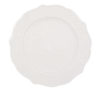 Cabilock Vintage French Style Ceramic Dinner Plate Porcelain Embossed Kitchen Salad Dessert Plate for Home Restaurant Hotel Use Break-Resistant Multi-Purpose Serving for Snacks and Cake