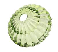 Cabilock Vintage Green Glass Lamp Shade Replacement with Turtle Shell Texture, Small Pumpkin Shape, Reverse Mouth Structure Decorative Glass Lampshade for Table Lamps and Chandeliers,