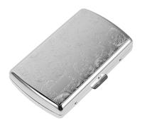 Cabilock Vintage Inspired Metal Cigarette Case Box for Everyday Use and Outdoor Activities, Compact and Sleek Silver Pocket Storage Container that Keeps Cigarettes Fresh and Dry, Suitable