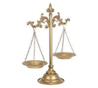 Cabilock Vintage Iron Balance Scale Decorative Statue for Home Desk Display