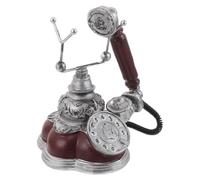 Cabilock Vintage Landline Telephone Ornament Resin Craft Retro Decorative Phone Model Resistant to Wear and Fading Multifunctional for Display Cabinets and Offices
