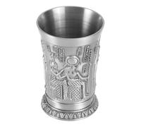 Cabilock Vintage Metal Shot Glass Creative Cocktail Cup Distinctive Wine Cup for Hawaii Party Retro Design One-Piece Metal Cocktail Glass