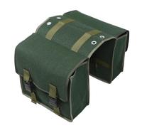 Cabilock Vintage Motorcycle Saddle Bag Canvas Side Tool Organizer, Small Retro Dirt Bike Saddlebag 30x28x18-21cm for Commuting and Daily Riding Storage