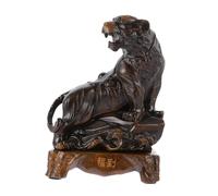 Cabilock Vintage Resin Tiger Figurine Retro Feng Shui Decor Creative Animal Ornament for Home Decoration Small Chic Tiger Statue