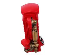 Cabilock Vintage Rotary Dial Telephone Booth Model Retro Decor for Home Office Gallery Classic Dial Phone Ornament Craftsmanship Functional Photo Prop