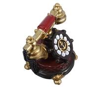 Cabilock Vintage Rotary Phone Model Retro Decor for Home Office Unique Resin Desk Ornament Timeless Antique Style Telephone for Living Room and Study Decoration