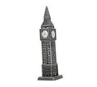 Cabilock Vintage Style London Clock Tower Model Silver Metal Souvenir Decoration for Living Office Bookshelf Detailed British Landmark Ornament
