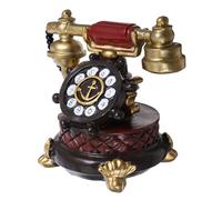 Cabilock Vintage Telephone Model Retro Decor Old Fashioned Phone Figurine Unique Desk Ornament for Home Office Decoration Sturdy Resin Build for Themes