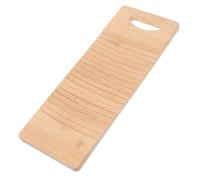 Cabilock Vintage Wooden Washboard Laundry for Hand Washing Clothes with Portable Lightweight Design, Wave Pattern Surface, for Outdoor Laundry and Children's Clothing