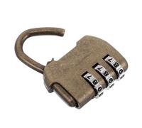 Cabilock Vintage Zinc Alloy Combination Padlock for Luggage and Doors, Rust Resistant Password Lock with Classic Retro Design, Versatile Use Golden Case Lock for Travel and Security