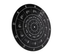 Cabilock Vinyl Record Mat Acrylic Slipmat Turntable Platter Circle of Fifths Design Static Tone Pattern Record Player Mat for Enhanced Sound at Home Parties Studio