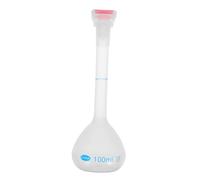 Cabilock Volumetric Flask with Leakproof Plug Cap Transparent Plastic Laboratory Measuring Flask for Chemical Experiments and Water Sampling Ergonomic Design for Accurate Liquid Handling