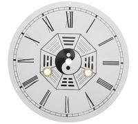 Cabilock Wall Clock Dial Face - Roman Numeral Clock Replacement Parts 8 Inch 21 Cm Chinese Bagua Design For Diy Bedroom Living Room Home Feng Shui Decoration