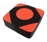 Cabilock Wall Mount Boxing Punching Pad 30X30Cm Medium Leather Mat with Black Orange Color for Home Gym Training and Martial Arts Practice