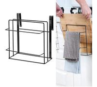 Cabilock Wall Mounted Cutting Board Storage Rack Kitchen Cupboard Dishcloth Hanging Shelf Chopping Board Holder Kitchen Utensil Organizer