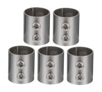 Cabilock Wardrobe Rod Extension Connector 22mm Stainless Steel Clothes Rail Connector Sturdy for Wardrobes and Clothes Rails 5pcs Set