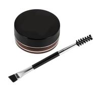 Cabilock Waterproof Dark Brown Eyebrow Wax Gel with Eyebrow Brush for Natural Brows, Sweatproof Brow Hair Gel with Plastic Applicator, Versatile Use for Occasion