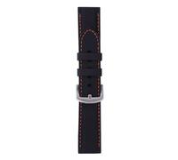 Cabilock Waterproof Silicone Watch Band for Men 24mm Smooth Texture Soft Replacement Strap with Quick Release, Sturdy and Safely Connected, for Swimming and Climbing