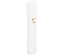 Cabilock Weatherproof Resin Mezuzah Case and User-friendly Manual with Installation Tools Versatile Mezuzah Decor Elegant White for Door Suitable for Indoor and Outdoor Use Jewish Door