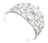 Cabilock Wedding Crown Silver Tiaras for Brides Princess Headband Birthday Queen Hair Accessories Crystal Bridal Tiara